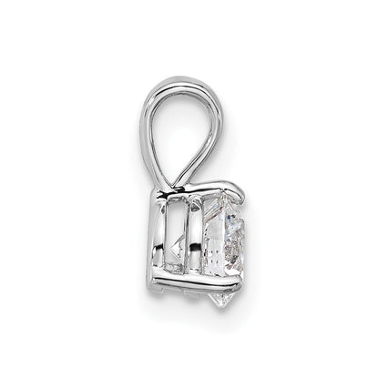 14k White Gold 1/2 Ct. Lab Grown Diamond VS/SI+ G+ Three Prong Solitare Pendant