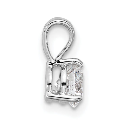 14k White Gold 1/4 Ct. Lab Grown Diamond VS/SI+ G+ Three Prong Solitare Pendant