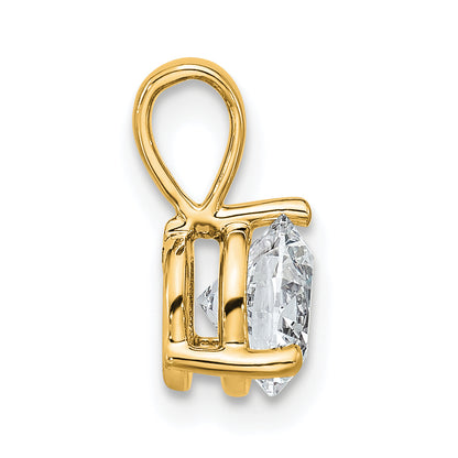 14k Yellow Gold 1 Ct. Lab Grown Diamond VS/SI+ G+ Three Prong Solitare Pendant