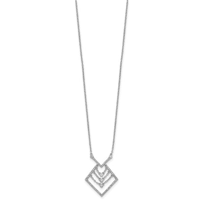Brass/White White Alloy Cz Fashion Necklace