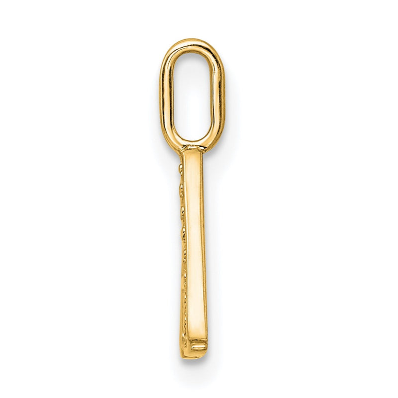 10K Yellow Gold 10K Diamond Letter A Initial Pendant