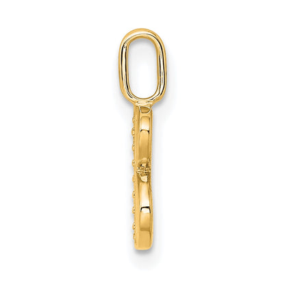 10K Yellow Gold 10K Diamond Letter B Initial Pendant