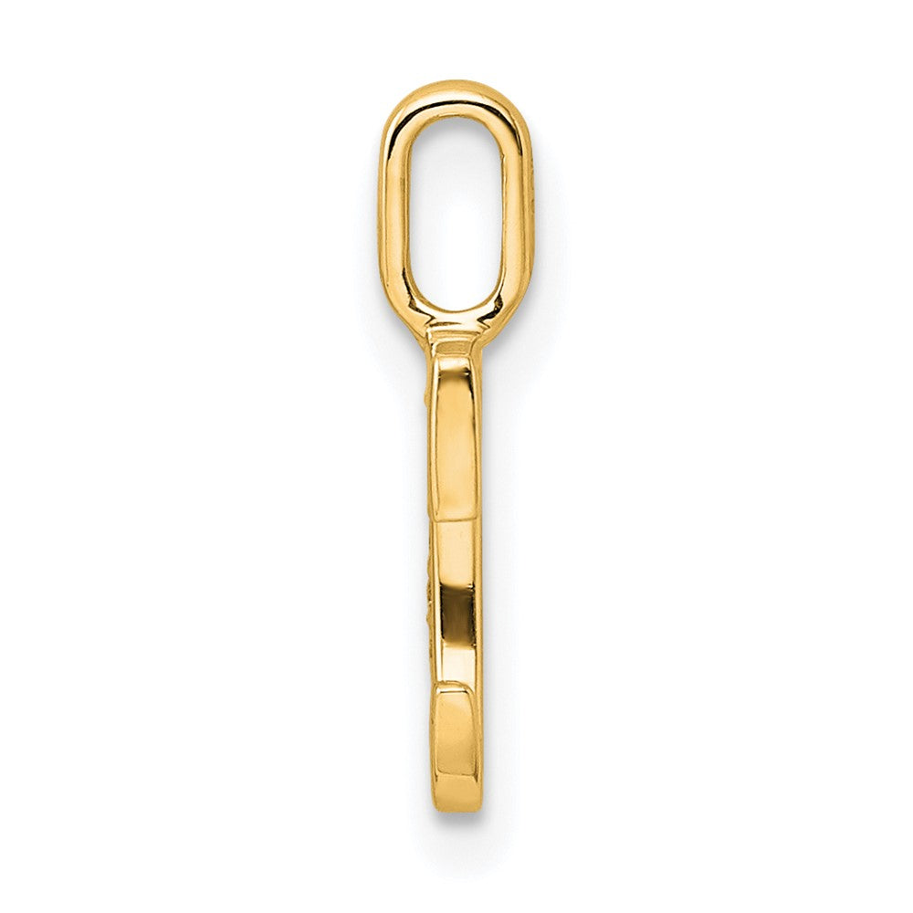 10K Yellow Gold 10K Diamond Letter C Initial Pendant