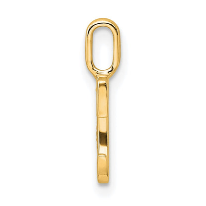 10K Yellow Gold 10K Diamond Letter C Initial Pendant