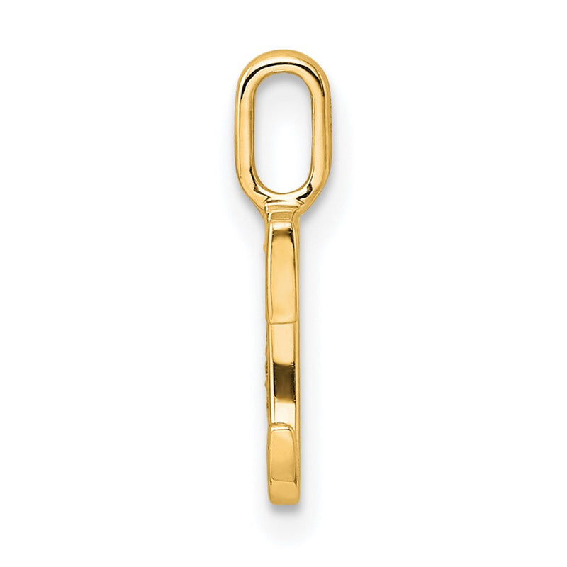 10K Yellow Gold 10K Diamond Letter C Initial Pendant