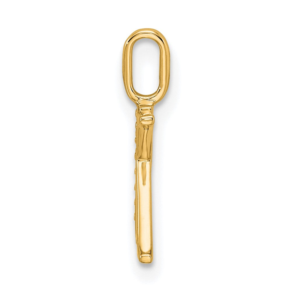 10K Yellow Gold 10K Diamond Letter K Initial Pendant