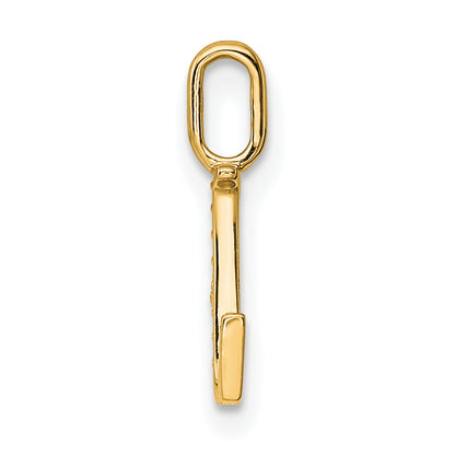 10K Yellow Gold 10K Diamond Letter L Initial Pendant