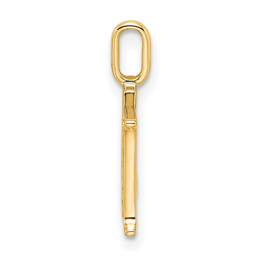 10K Yellow Gold 10K Diamond Letter M Initial Pendant