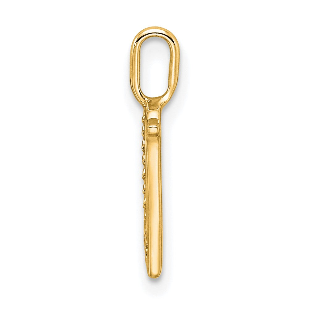 10K Yellow Gold 10K Diamond Letter N Initial Pendant