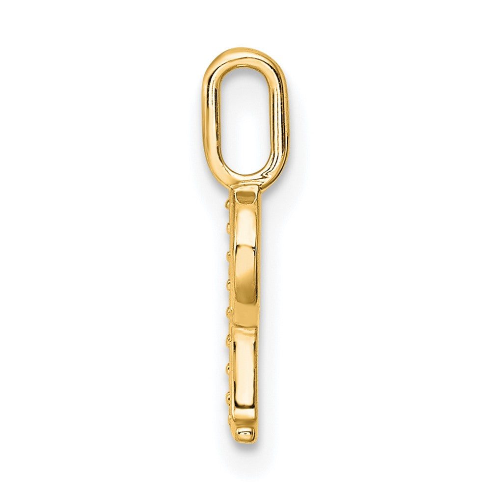 10K Yellow Gold 10K Diamond Letter P Initial Pendant
