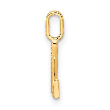 10K Yellow Gold 10K Diamond Letter Z Initial Pendant