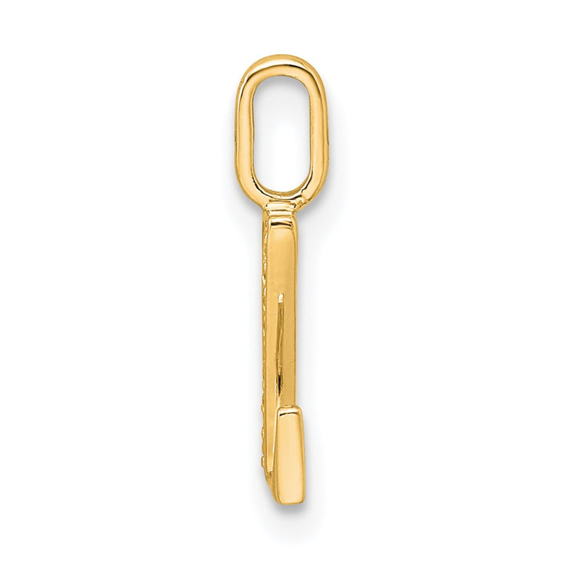 10K Yellow Gold 10K Diamond Letter Z Initial Pendant
