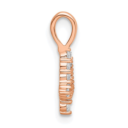 14K Rose Gold Diamond Number 4 Pendant