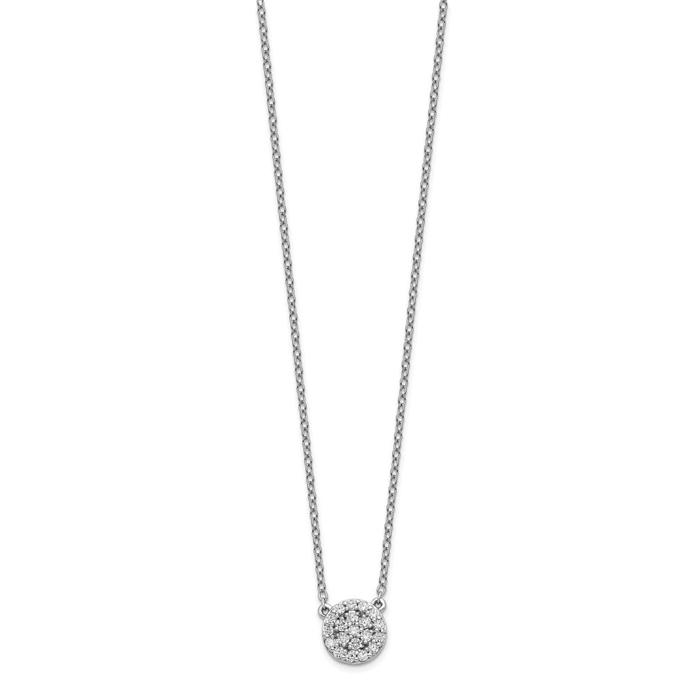14k White Gold 1/5 Ct. Lab Grown Diamond VS/SI+ G+ 18 inch Necklace