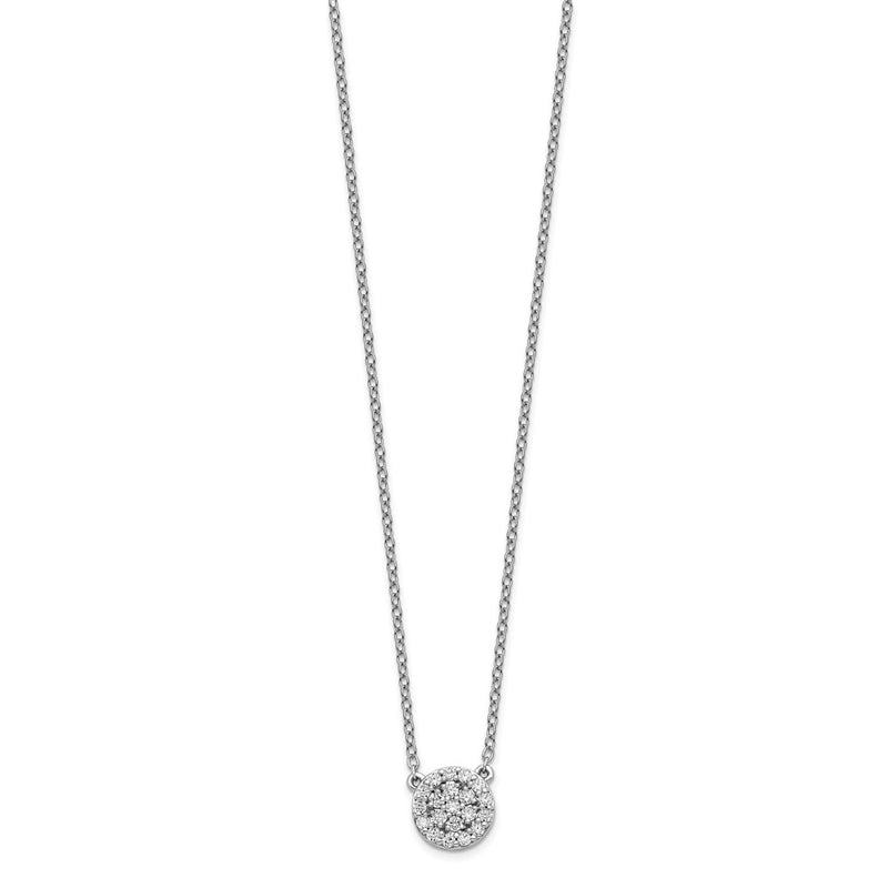 14k White Gold 1/5 Ct. Lab Grown Diamond VS/SI+ G+ 18 inch Necklace