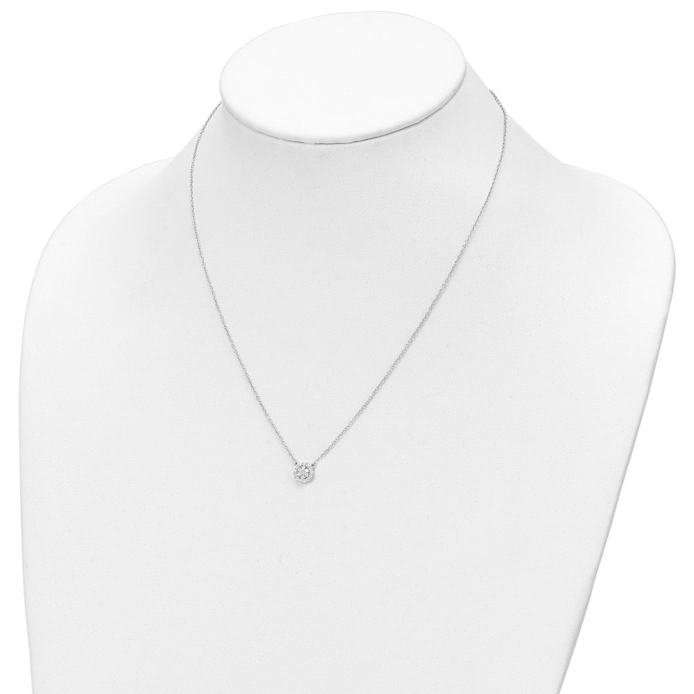 14k White Gold 1/5 Ct. Lab Grown Diamond VS/SI+ G+ 18 inch Necklace
