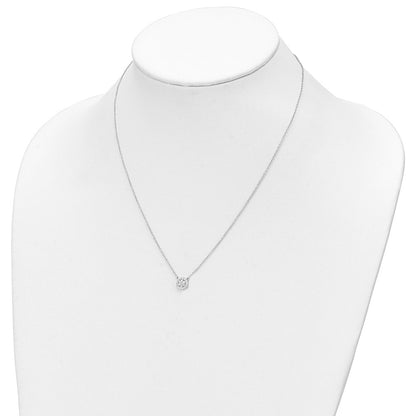 14k White Gold 1/5 Ct. Lab Grown Diamond VS/SI+ G+ 18 inch Necklace