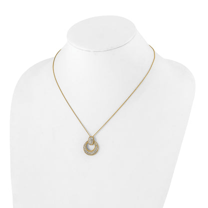 14K Yellow Gold True Origin 1 1/6 Carat Lab Grown Diamond Vs Def 18 Inch Fancy Circle Pendant Necklace