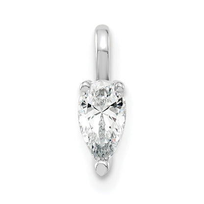14K White Gold Lab Grown Diamond VS/SI+ G+ 5.85x3.0mm Pear Solitaire Pendan