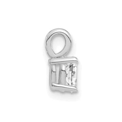 14k White Gold 1/3 Ct. Lab Grown Diamond VS/SI+ G+ Complete Oval Solitaire Pendant