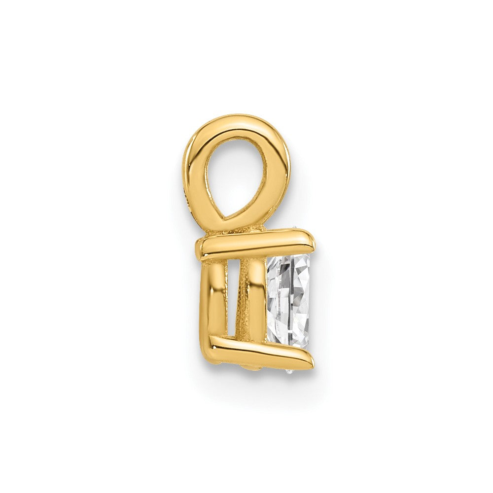 14k Yellow Gold 1/3 Ct. Lab Grown Diamond VS/SI+ G+ Oval Solitaire Pendant