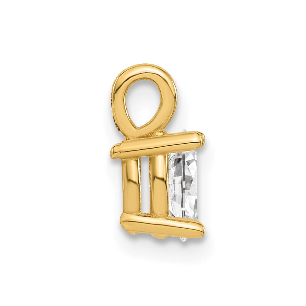 14k Yellow Gold 1/2 Ct. Lab Grown Diamond VS/SI+ G+ Oval Solitaire Pendant