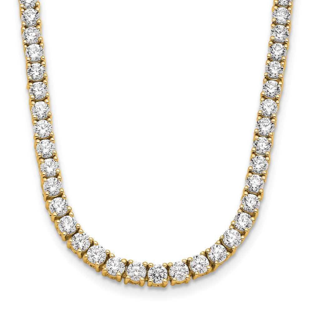 14k Yellow Gold 14ky Lab Grown Diamond VS/SI+ G+ Tennis Necklace