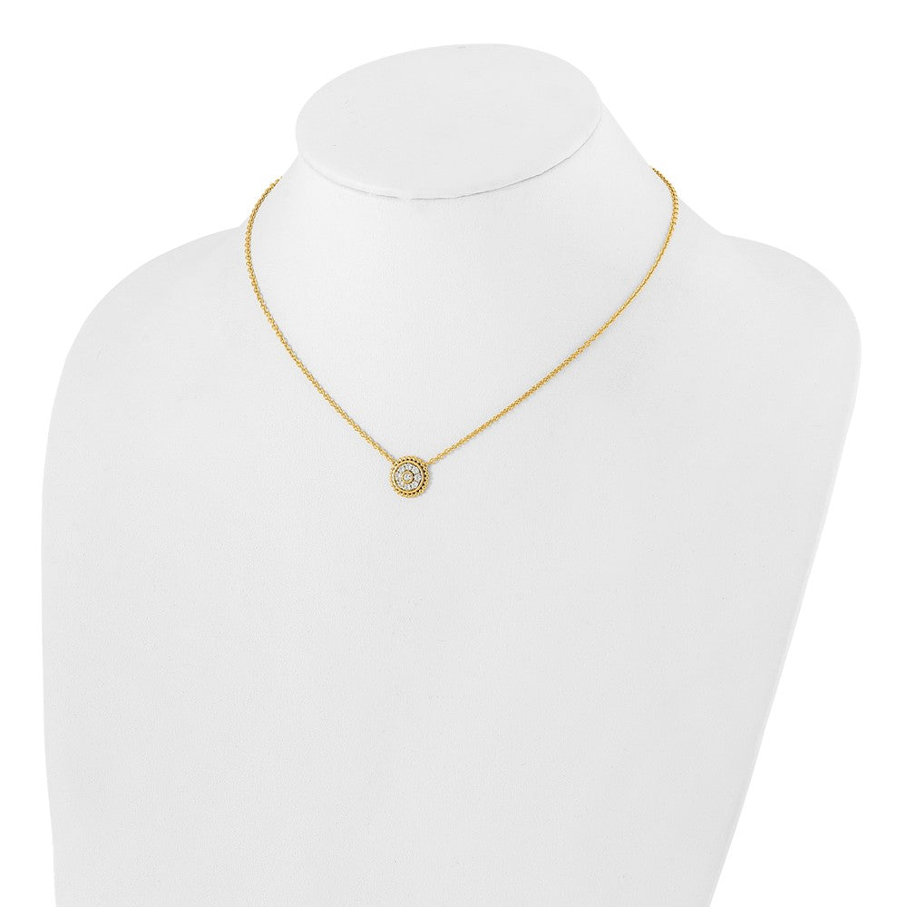 14k Yellow Gold 1/3 Ct. Lab Grown Diamond VS/SI+ G+ Round 18 inch Necklace