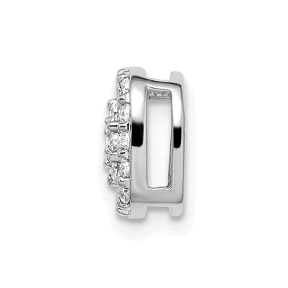 14k White Gold 3/8 Ct. Lab Grown Diamond VS/SI+ G+ Chain Slide Pendant