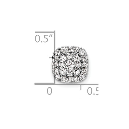 14k White Gold 3/8 Ct. Lab Grown Diamond VS/SI+ G+ Chain Slide Pendant