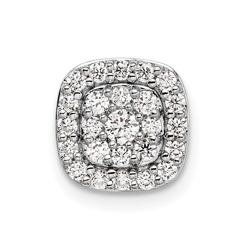 14k White Gold 3/8 Ct. Lab Grown Diamond VS/SI+ G+ Chain Slide Pendant