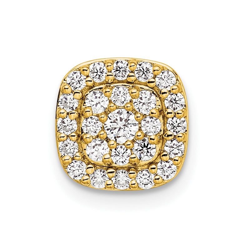 14k Yellow Gold 3/8 Ct. Lab Grown Diamond VS/SI+ G+ Chain Slide Pendant