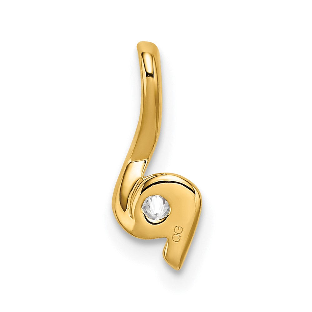 14k Yellow Gold 1/10 Ct. Lab Grown Diamond VS/SI+ G+ Complete Fashion Pendant