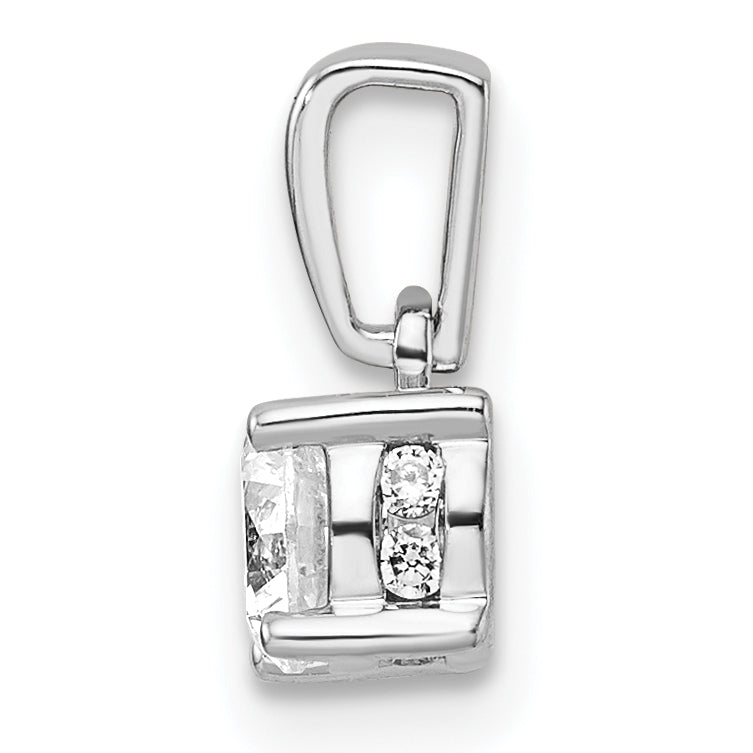 14k White Gold 1/2 Ct. Lab Grown Diamond VS/SI+ G+ Pendant