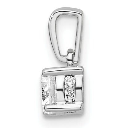 14k White Gold 1/2 Ct. Lab Grown Diamond VS/SI+ G+ Pendant