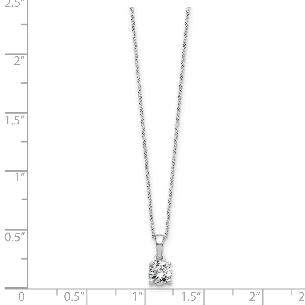 14k White Gold 1/2 Ct. Lab Grown Diamond VS/SI+ G+ Complete Pendant