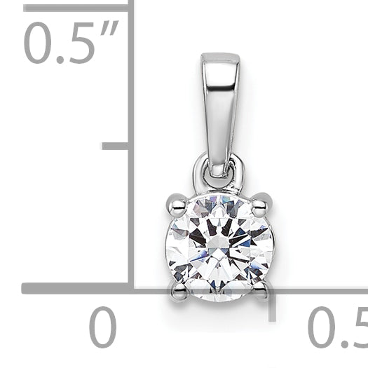 14k White Gold 1/2 Ct. Lab Grown Diamond VS/SI+ G+ Pendant