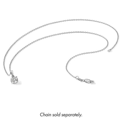 14k White Gold 1/2 Ct. Lab Grown Diamond VS/SI+ G+ Complete Pendant