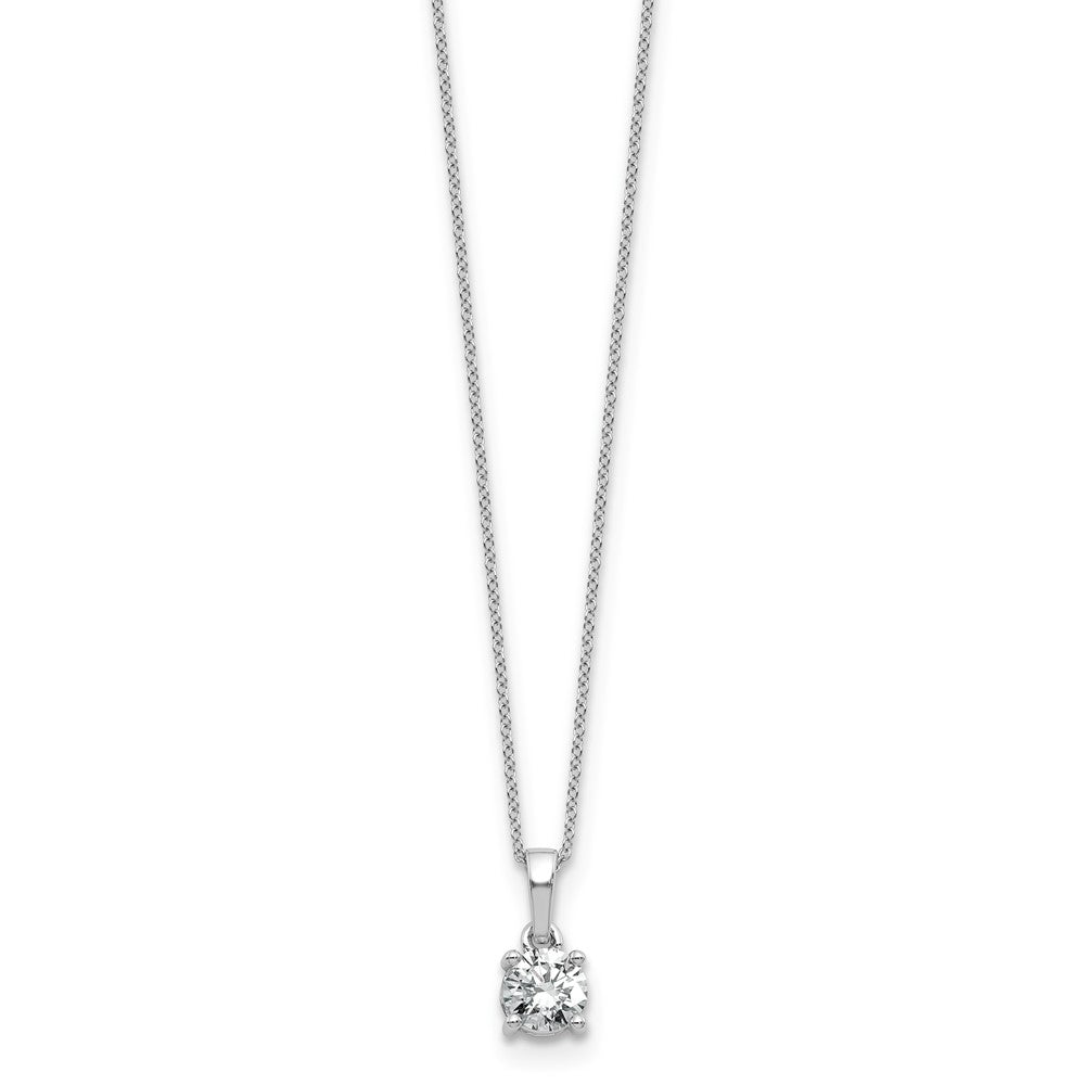 14k White Gold 1/2 Ct. Lab Grown Diamond VS/SI+ G+ Complete Pendant