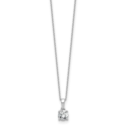 14k White Gold 1/2 Ct. Lab Grown Diamond VS/SI+ G+ Complete Pendant
