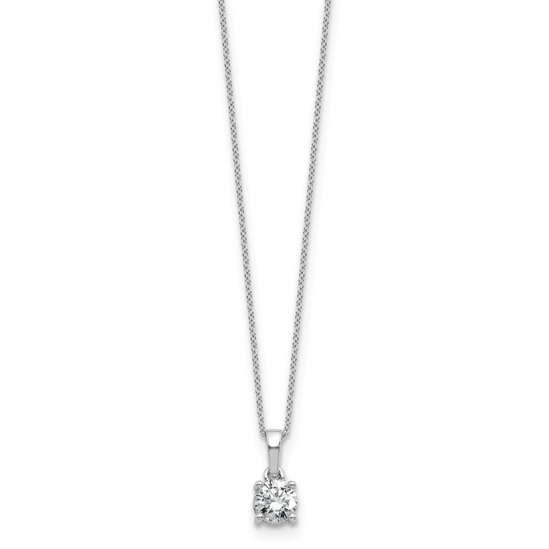 14k White Gold 1/2 Ct. Lab Grown Diamond VS/SI+ G+ Complete Pendant