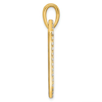 14K Yellow Gold True Origin Men'S 1 Carat Lab Grown Diamond Vs D E F Dog Tag Pendant