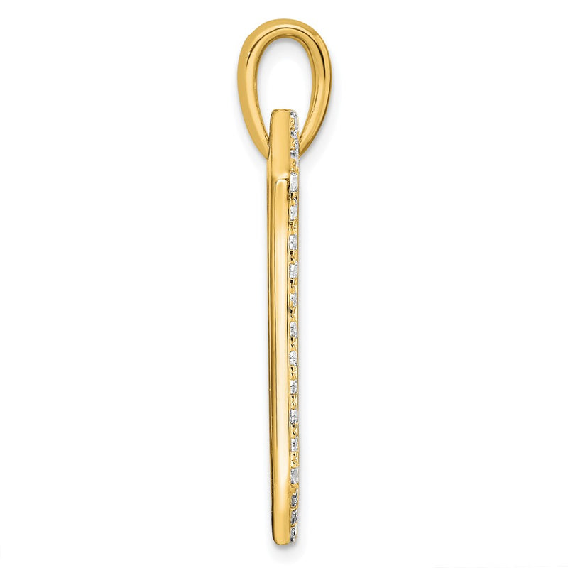 14K Yellow Gold True Origin Men'S 1 Carat Lab Grown Diamond Vs D E F Dog Tag Pendant