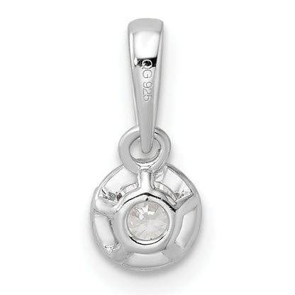 14K White Gold True Origin 1/4 Carat Lab Grown Diamond Vs Def 18 Inch Solitaire Pendant Necklace