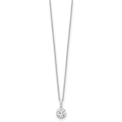 14K White Gold True Origin 5/8 Carat Lab Grown Diamond Vs Def 18 Inch Solitaire Pendant Necklace
