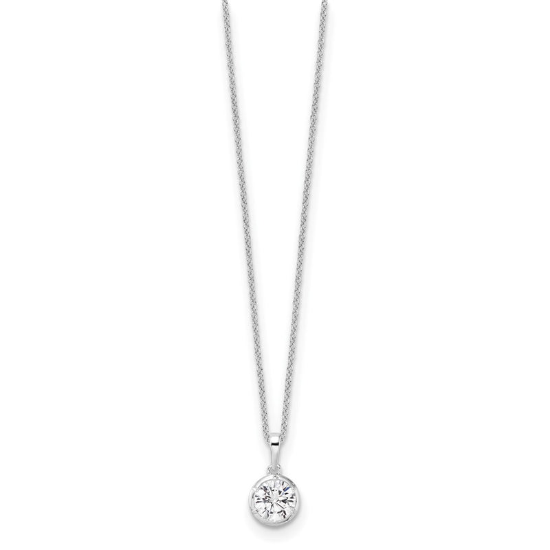 14K White Gold True Origin 1 Carat Lab Grown Diamond Vs Def 18 Inch Solitaire Pendant Necklace