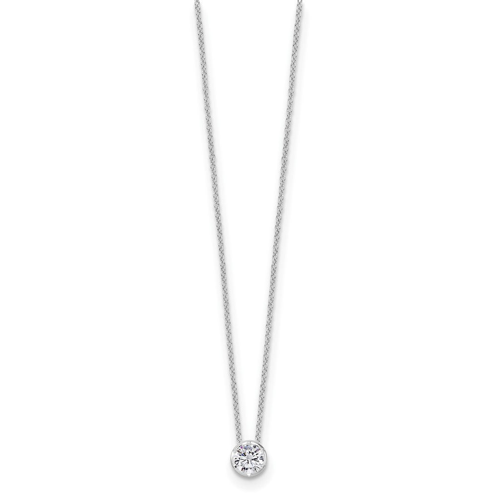 14K White Gold True Origin 1/2 Carat Lab Grown Diamond Vs Def 18 Inch Solitaire Slide Necklace
