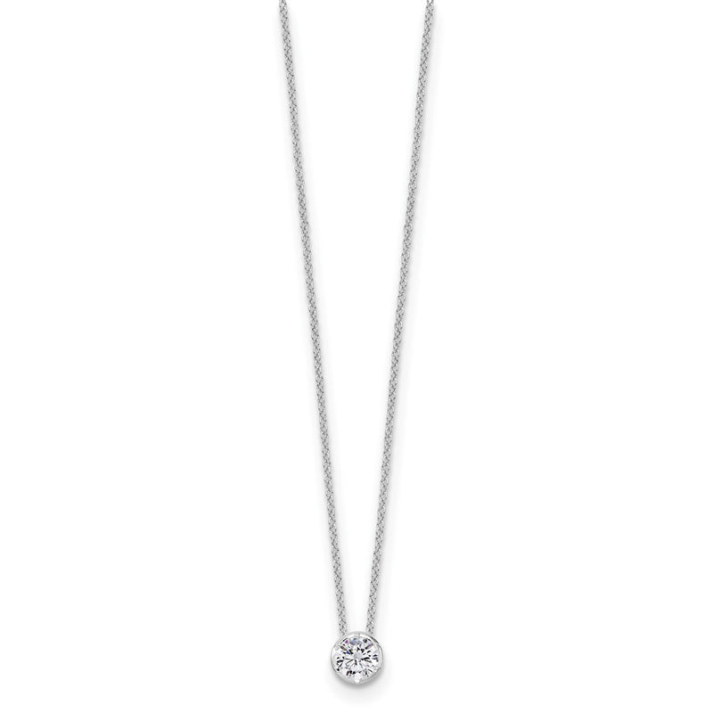 14K White Gold True Origin 1/2 Carat Lab Grown Diamond Vs Def 18 Inch Solitaire Slide Necklace