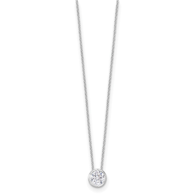 14K White Gold True Origin 1 Carat Lab Grown Diamond Vs Def 18 Inch Solitaire Slide Necklace