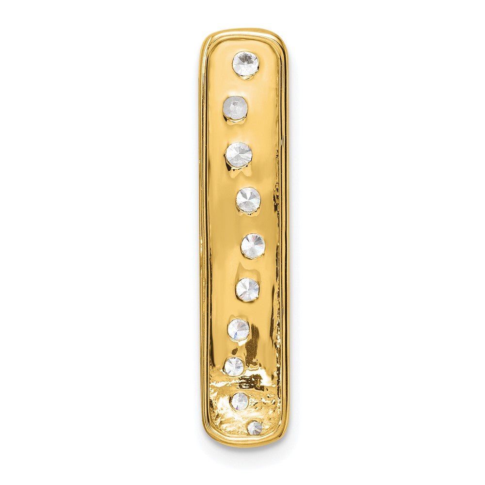 14K Yellow Gold True Origin 3/4 Carat Lab Grown Diamond Vs Def 18 Inch Vertical Bar Slide Necklace